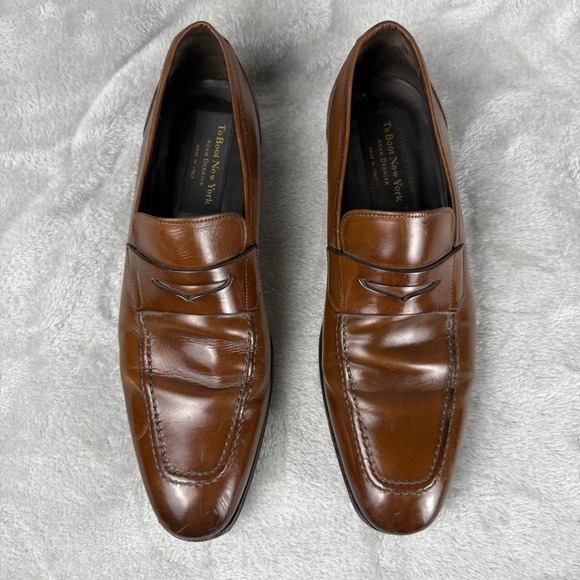 To Boot New York‎ Adam Derrick Men's 10 Brown Penny Loafers Made in Italy